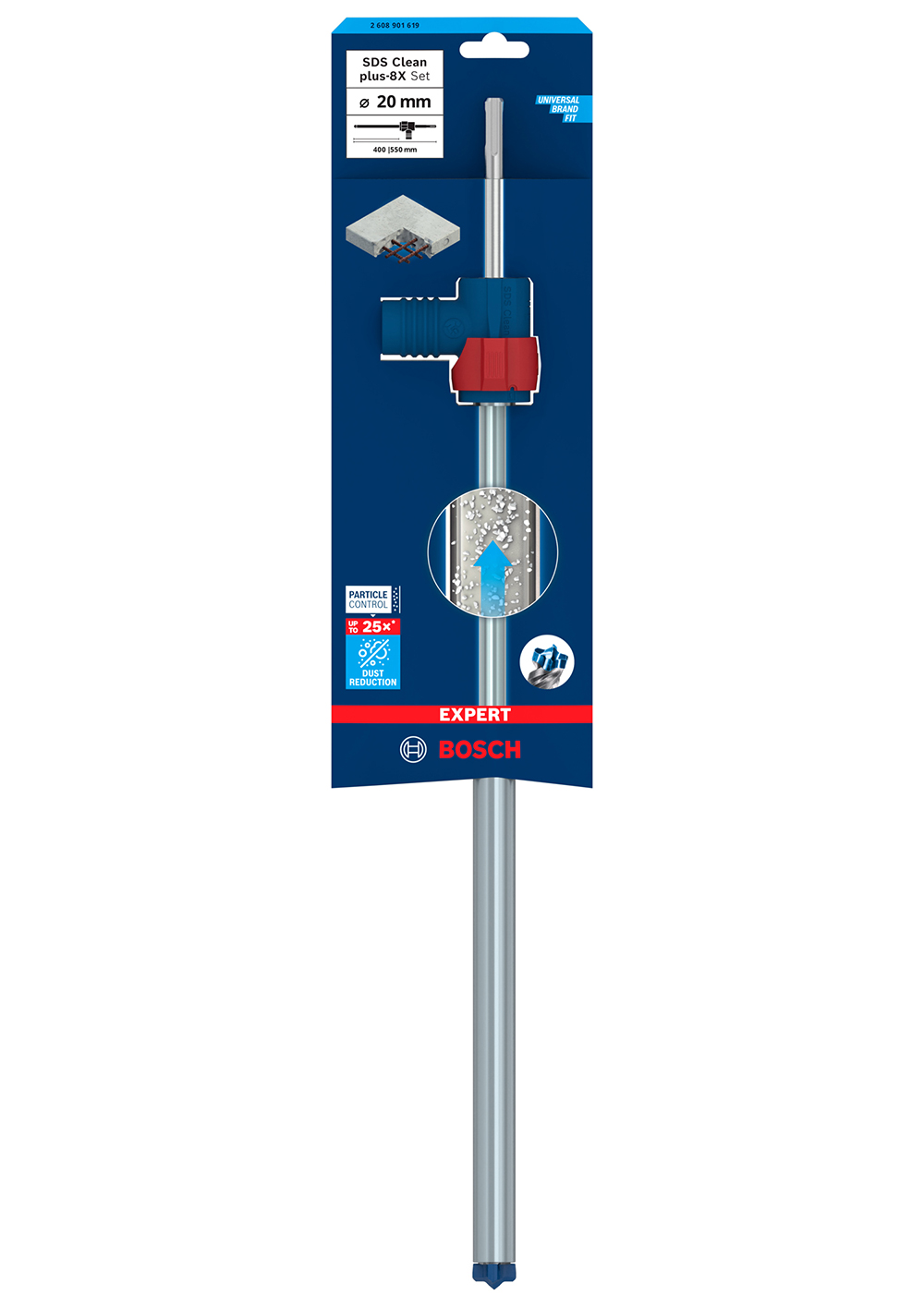 BOSCH svrdlo za armirani beton EXPERT SDS Clean plus-8X, 20x400x550 mm - Slika 2
