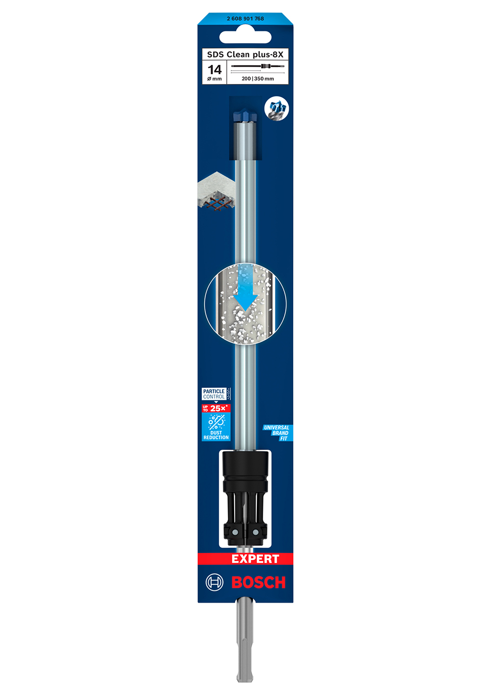 BOSCH svrdlo za armirani beton EXPERT SDS Clean plus-8X, 14x200x350 mm - Slika 2