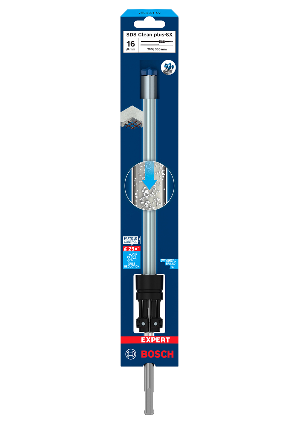BOSCH svrdlo za armirani beton EXPERT SDS Clean plus-8X, 16x200x350 mm - Slika 2