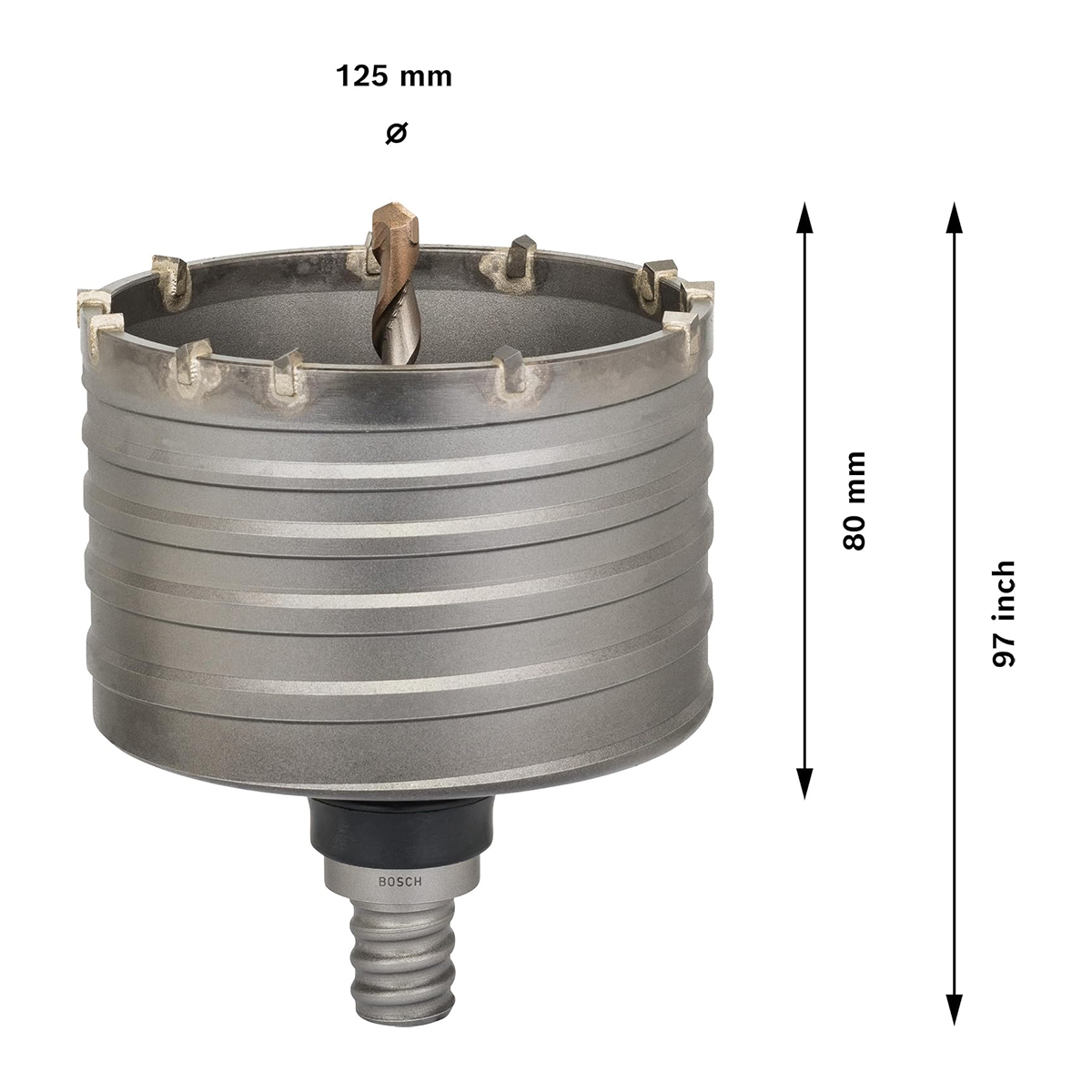 BOSCH krunsko svrdlo za beton PRO SDS plus-5 Core Cutter, 125x80x97 mm - Slika 2